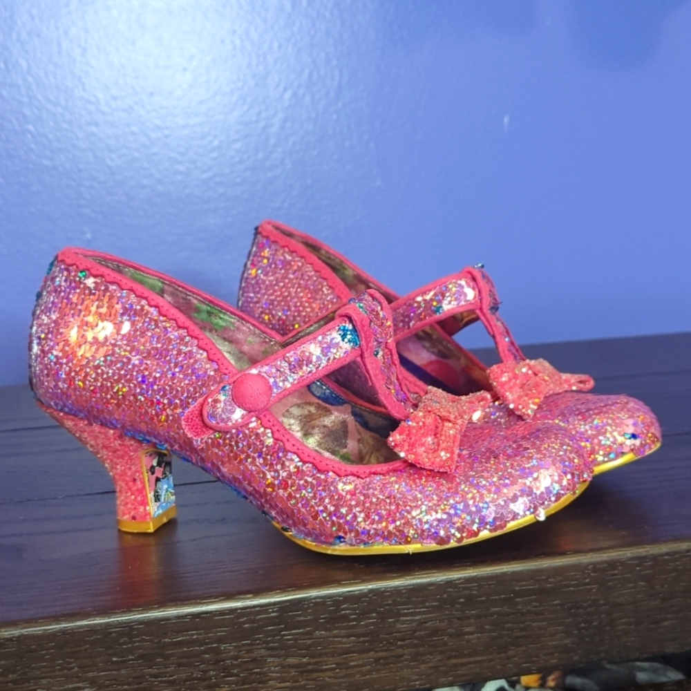 Irregular Choice Pink Reversible Sequins Heel